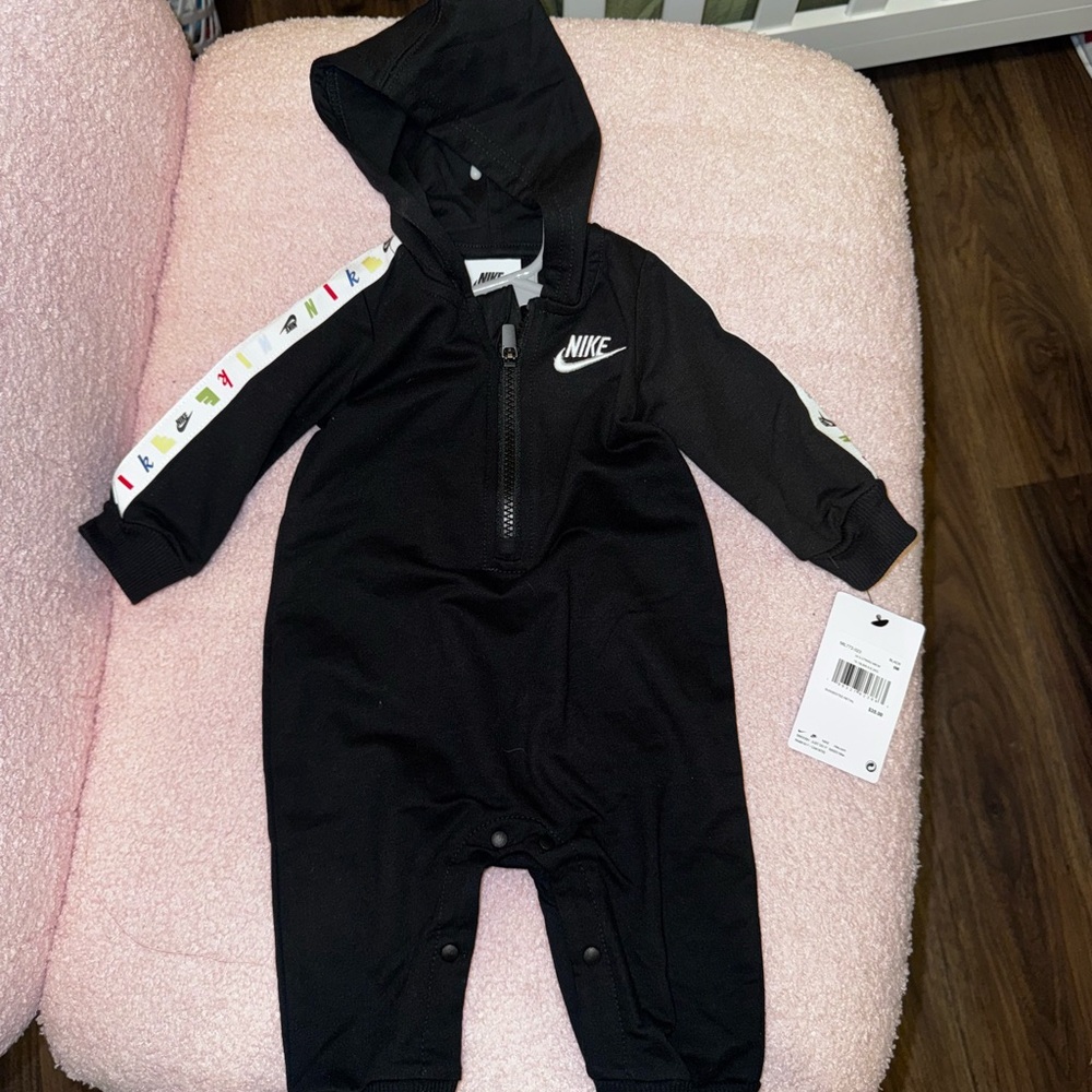 Nike Black Infant Hooded Romper
